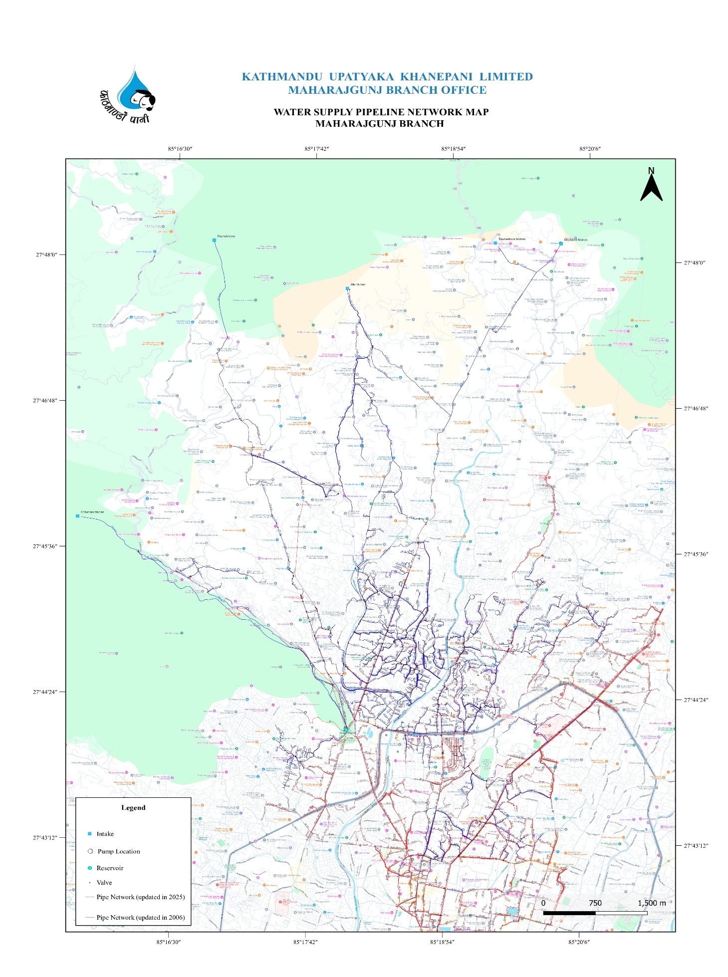 Pipe network mapping in QGIS